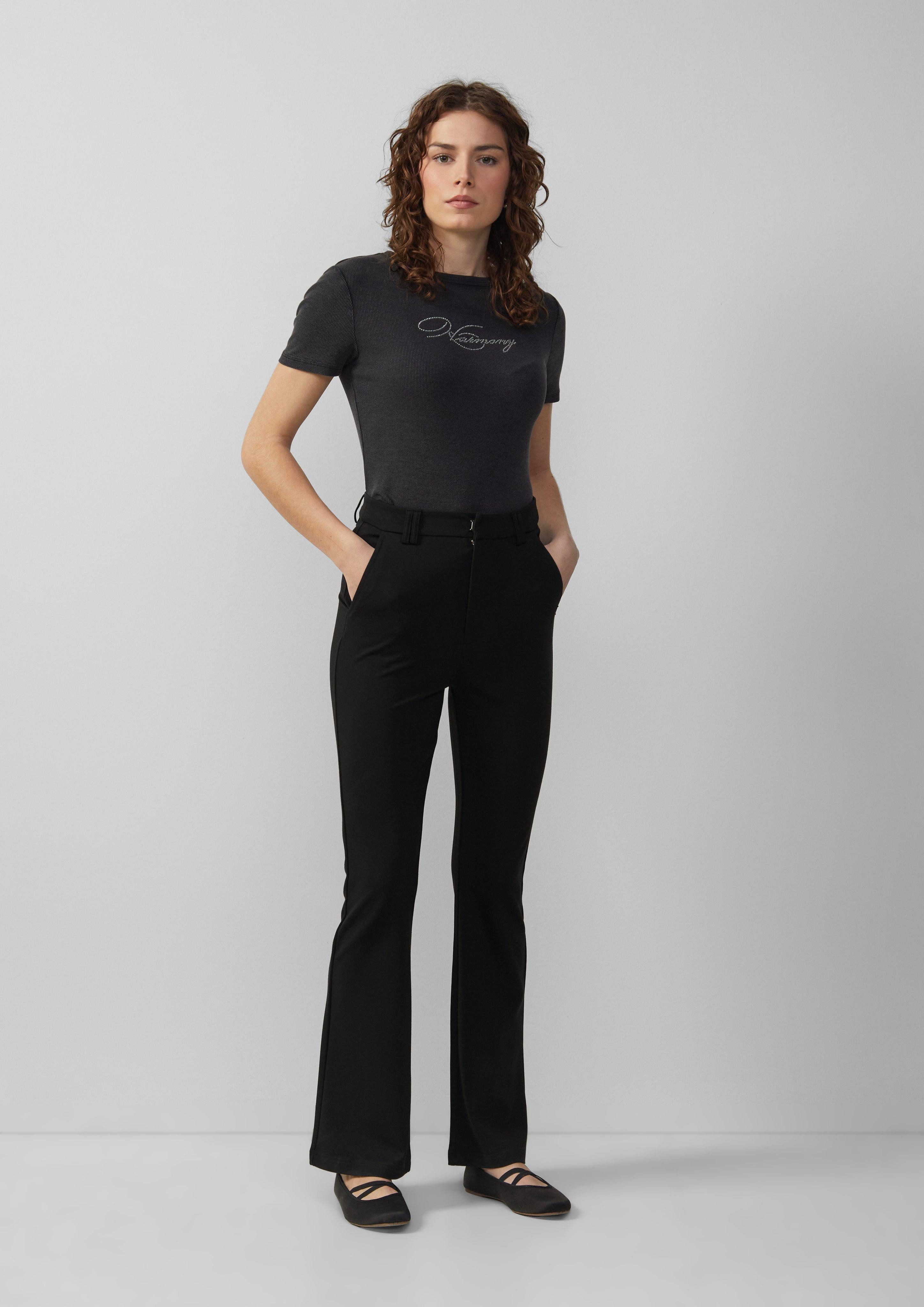 QS Stoffhose Elastische Hose aus Interlockjersey günstig online kaufen
