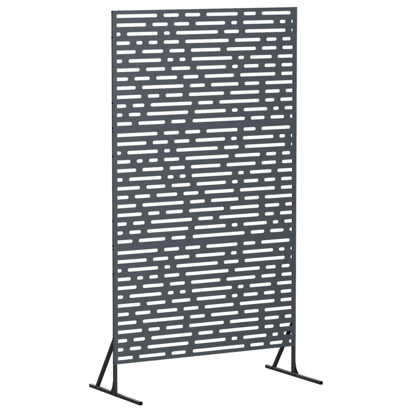 vidaXL Gartenzaun Sichtschutz 100 x 50 x 180 cm Stahl Anthrazit, (1-St)