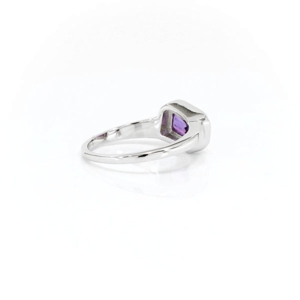 Cavill Solitärring Cavill Ring 0,79 ct Amethyst Sterlingsilber Platin-Überzug (1-tlg)
