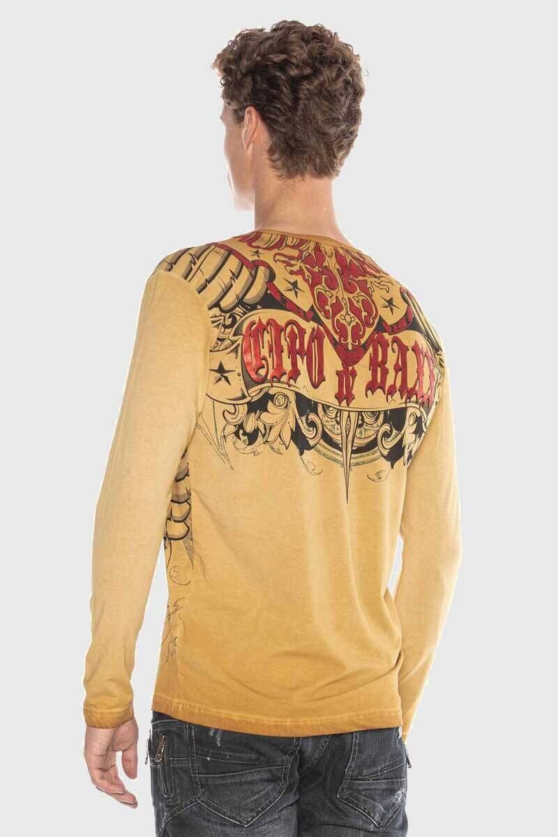 Cipo & Baxx T-Shirt Sweatshirts mit Print und Glanzdruck
