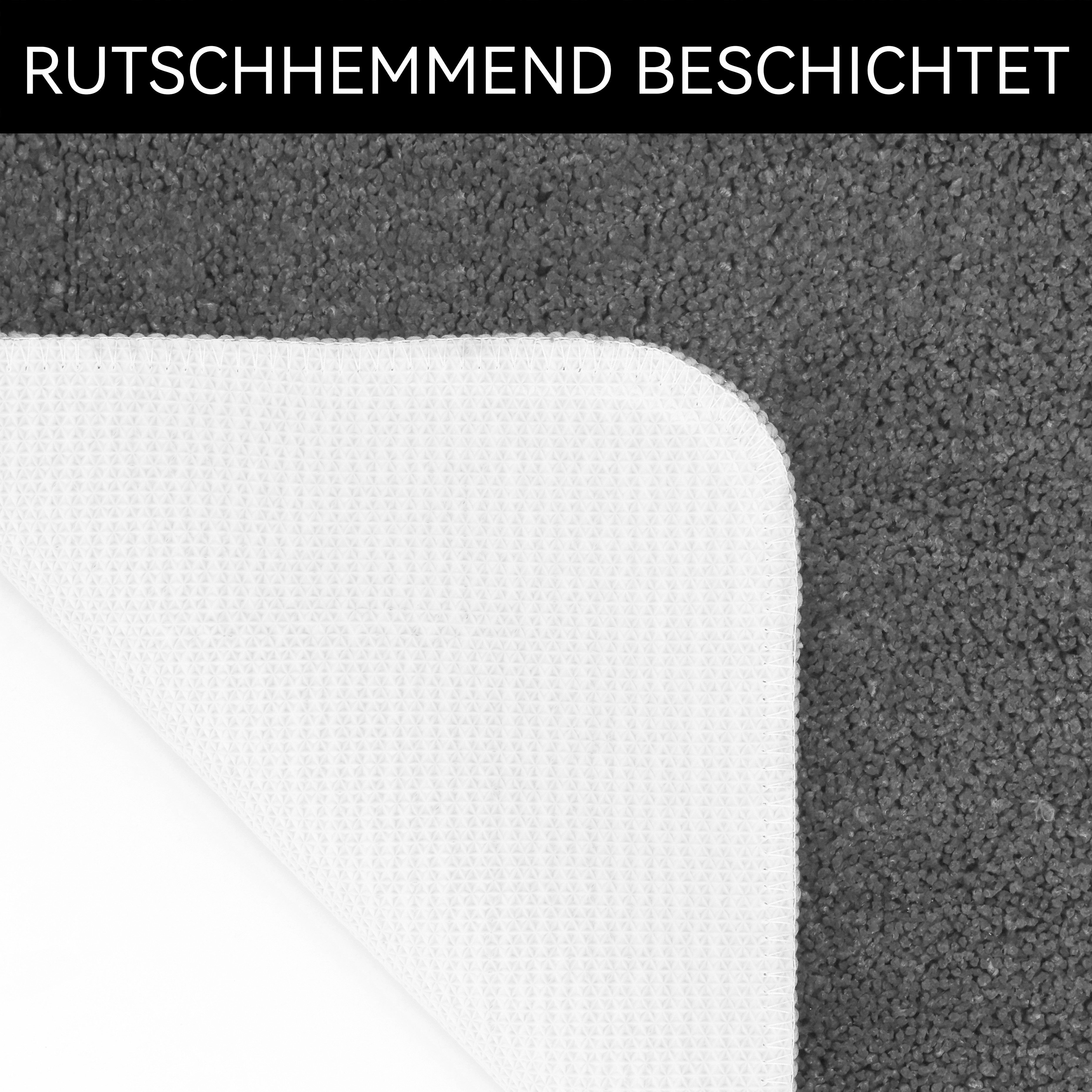 OTTO home Badematte Sanremo mit Rahmen, Badvorleger, Badezimmer, sehr weich, Hoch-Tief, Höhe 25 mm, rutschhemmend beschichtet, schnell trocknend, fußbodenheizun – Bild 5 von 5