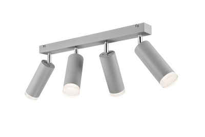 Licht-Erlebnisse Deckenstrahler CHEYANNE, ohne Leuchtmittel, Moderne Deckenstrahler Silber lang Aluminium Lampe