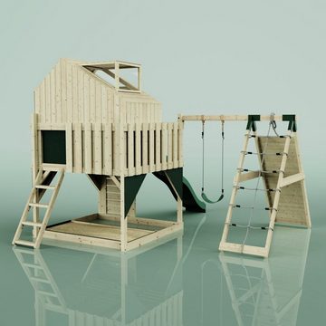 PolarPlay Spielturm Anika, Smaragdgrün - Kinderschaukel