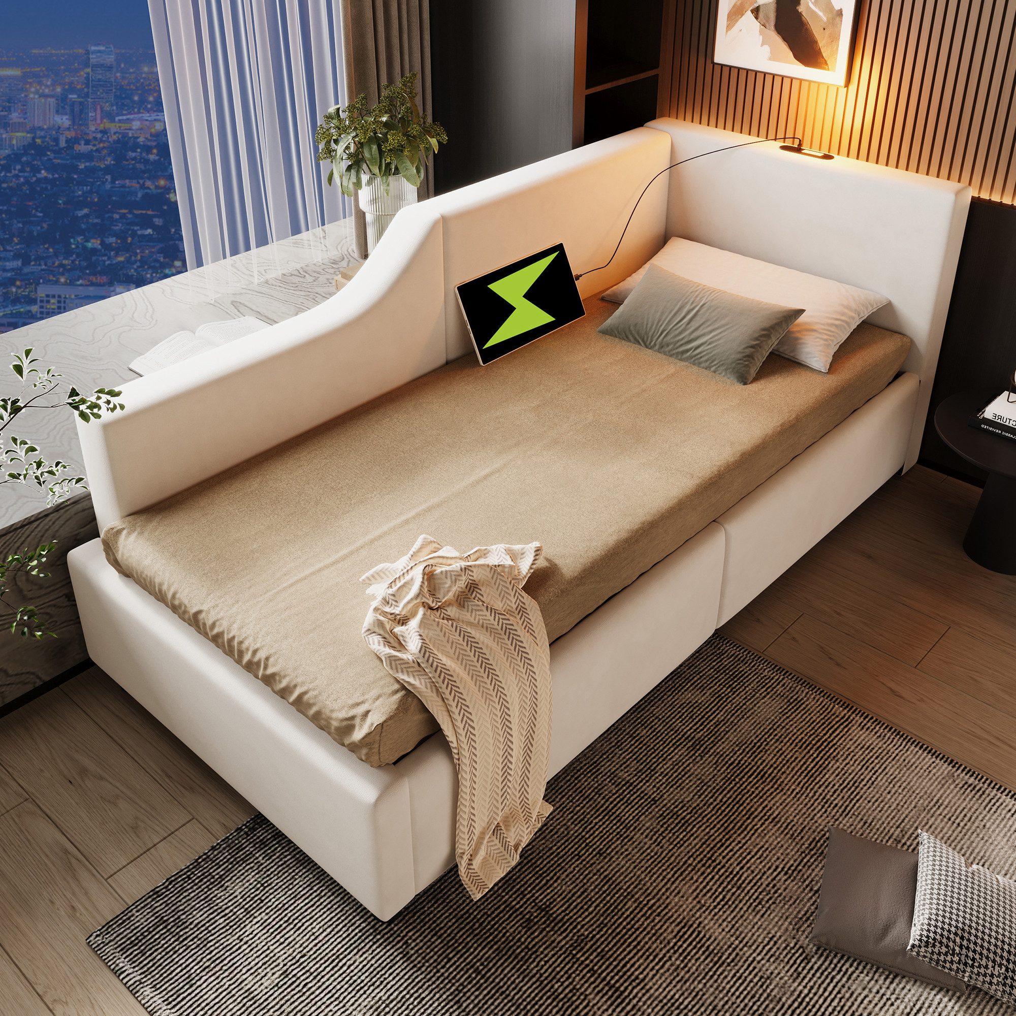 HAUSS SPOLE Schlafsofa 90x200cm mit hydraulischem günstig online kaufen