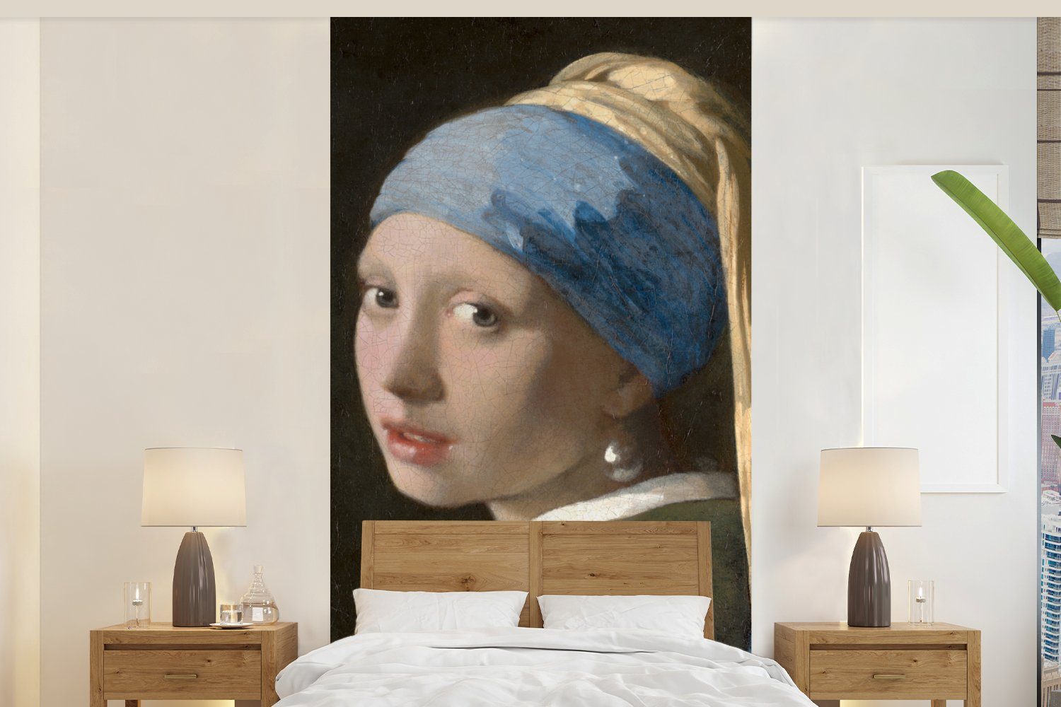 MuchoWow Fototapete Das Mädchen mit dem Perlenohrring - Gemälde von Johannes Vermeer, Matt, bedruckt, (2 St), Vliestapete für Wohnzimmer Schlafzimmer Küche, Fototapete