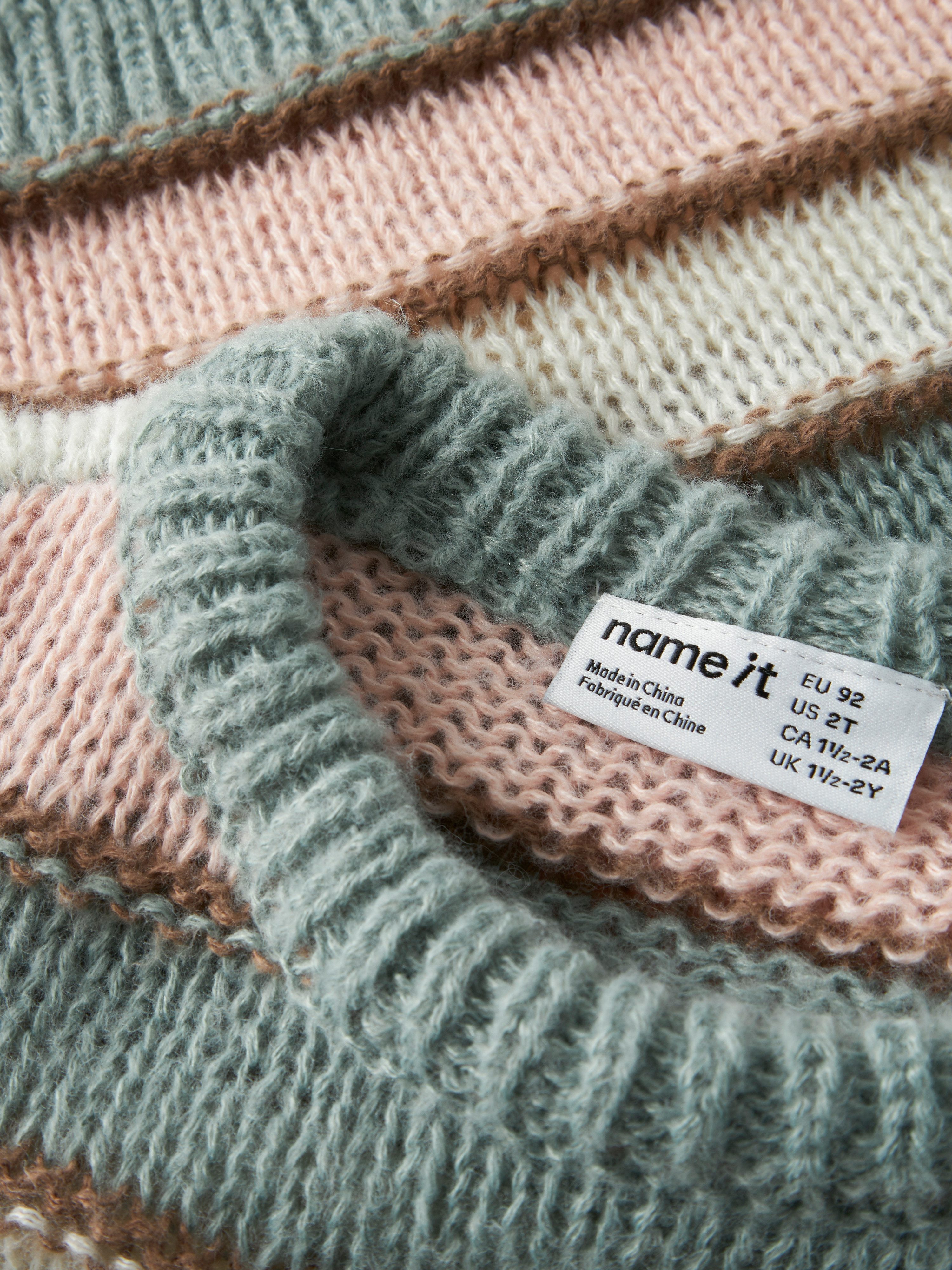 Name It Rundhalspullover NMFLERNORT LS KNIT Kunstfaser, regular fit