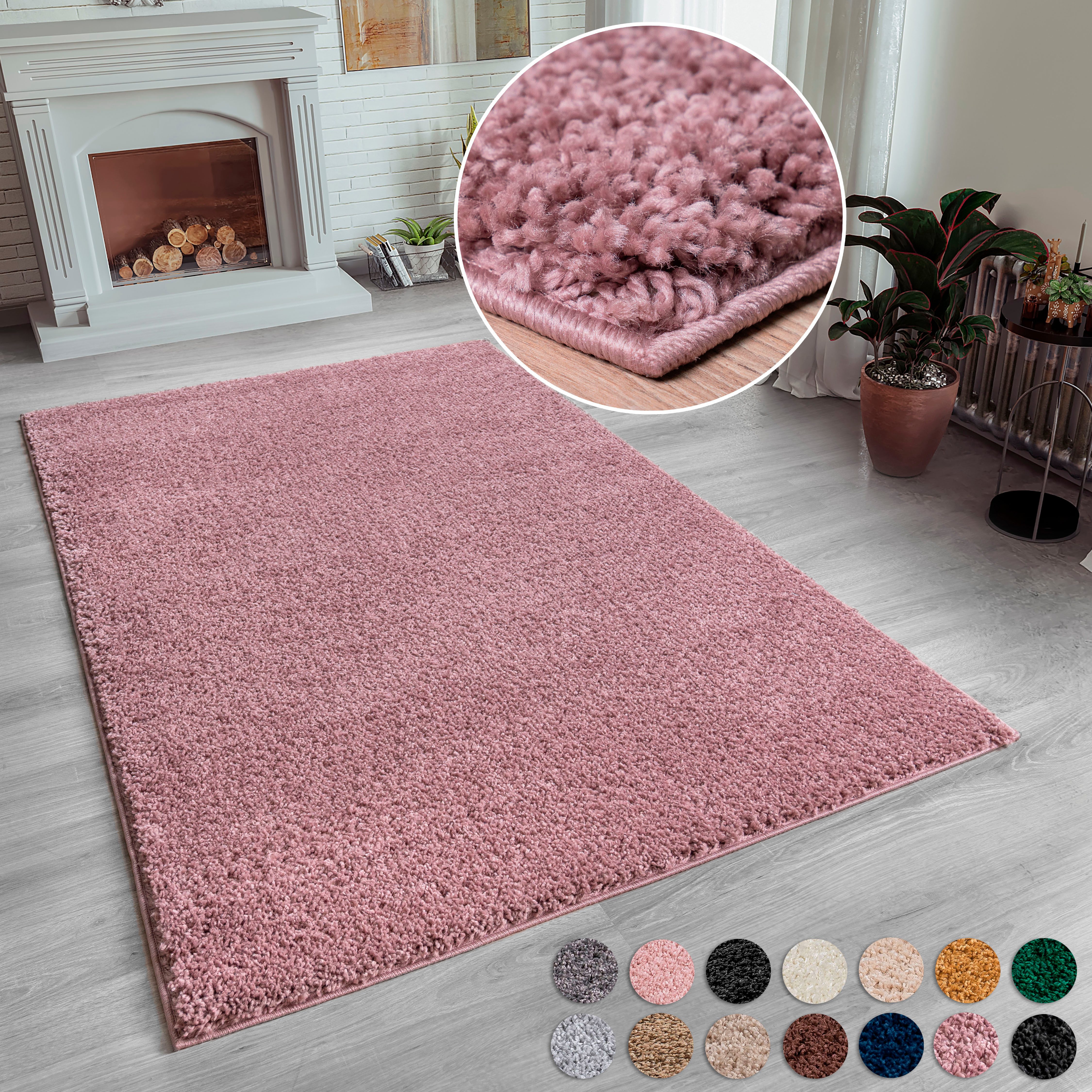my home Hochflor-Teppich Shaggy 30, rechteckig, Höhe: 30 mm, Teppich, Uni Farben, besonders weich und kuschelig, Kundenliebling