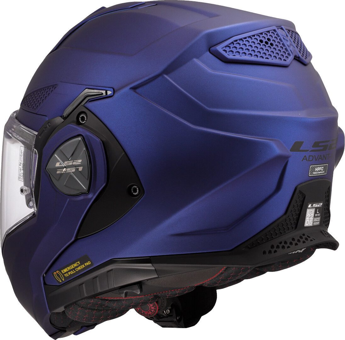 LS2 Motorradhelm FF901 Advant X Solid Klapphelm, Vorbereitet Für Kommunikationssystem,notfallsystem-polsterung (eq