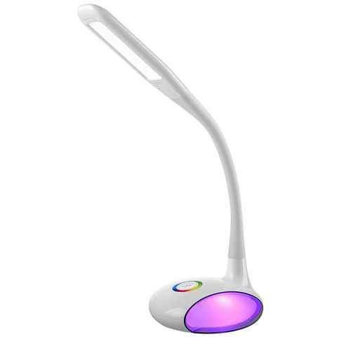 WILIT LED Schreibtischlampe Kinder Tischlampe Dimmbar Tischleuchte Touch, mit 256 RGB Farblicht, LED fest integriert, Felxibel, mit 3 Helligkeitsstufen für Kinderzimmer