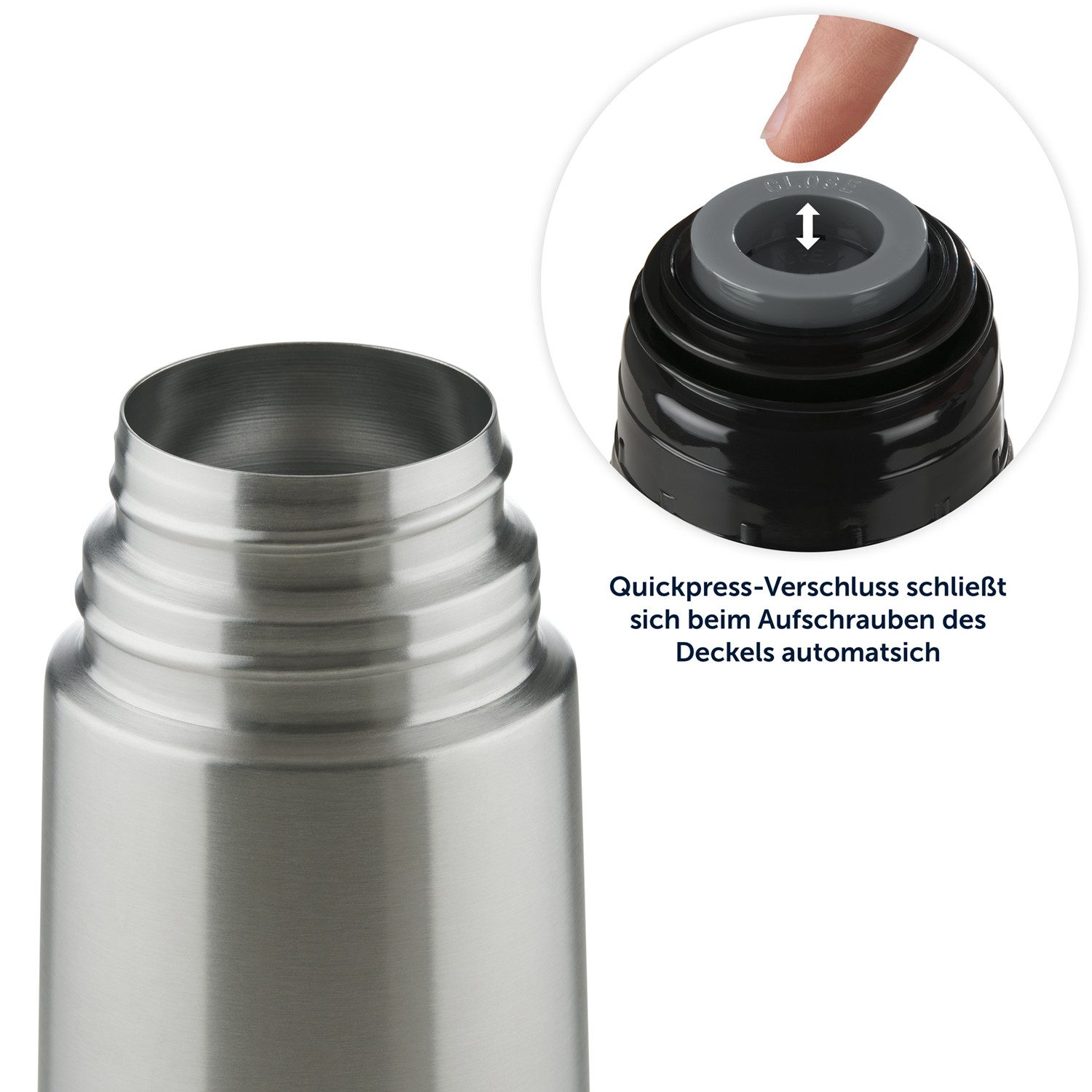 Blumtal Thermoflasche Eifel - auslaufsicherer Trinkbecher, für unterwegs, stundenlange Isolation von warmen Getränken