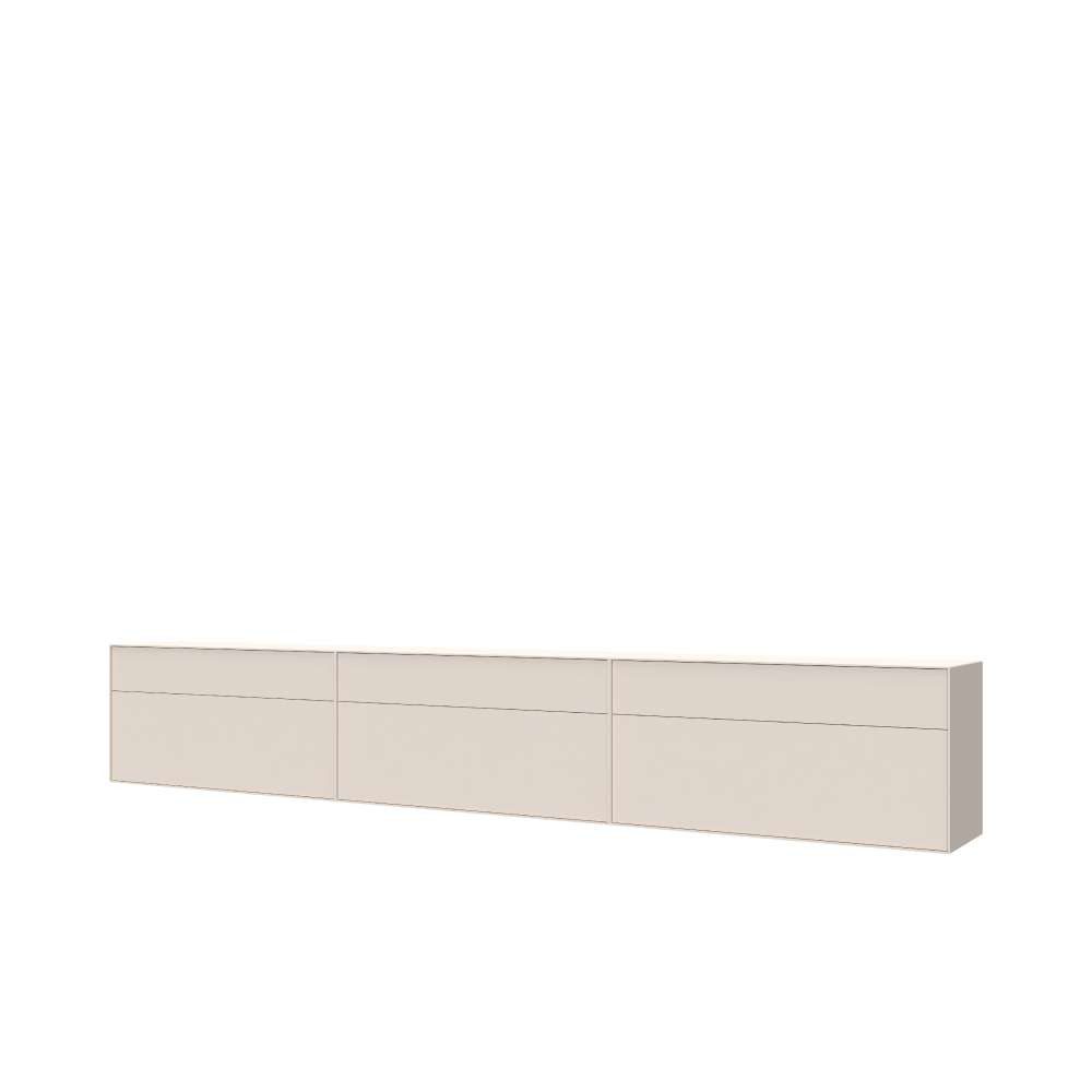 LeGer Home by Lena Gercke Lowboard Essentials, TV-Board, TV-Kommode, TV-Schrank, TV-Möbel (3 St), Breite: 333 cm, UV lackiert, Push-to-open-Funktion