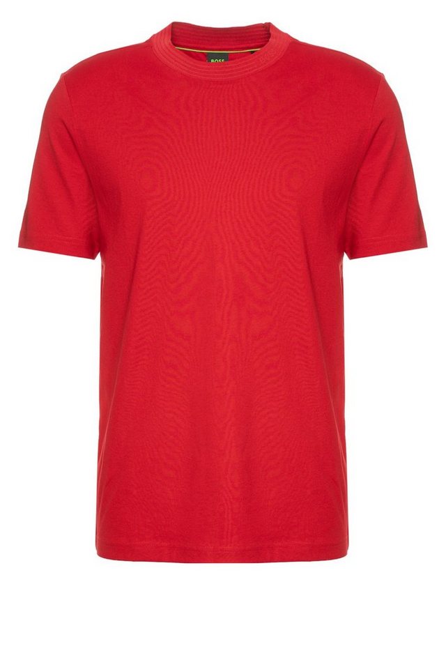 BOSS GREEN T-Shirt Tee 6 (1-tlg), Rundhalsausschnitt mit tonalem  Streifendesign