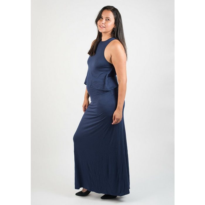 mama basics Stillkleid Double layer maternity & nursing maxi dress