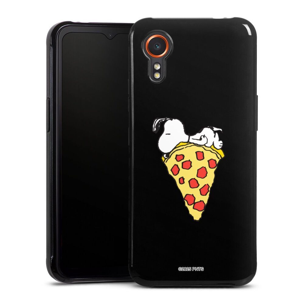 DeinDesign Handyhülle Peanuts Pizza Snoopy Snoopy Pizza, Samsung Galaxy Xcover 7 Silikon Hülle Bumper Case Handy Schutzhülle