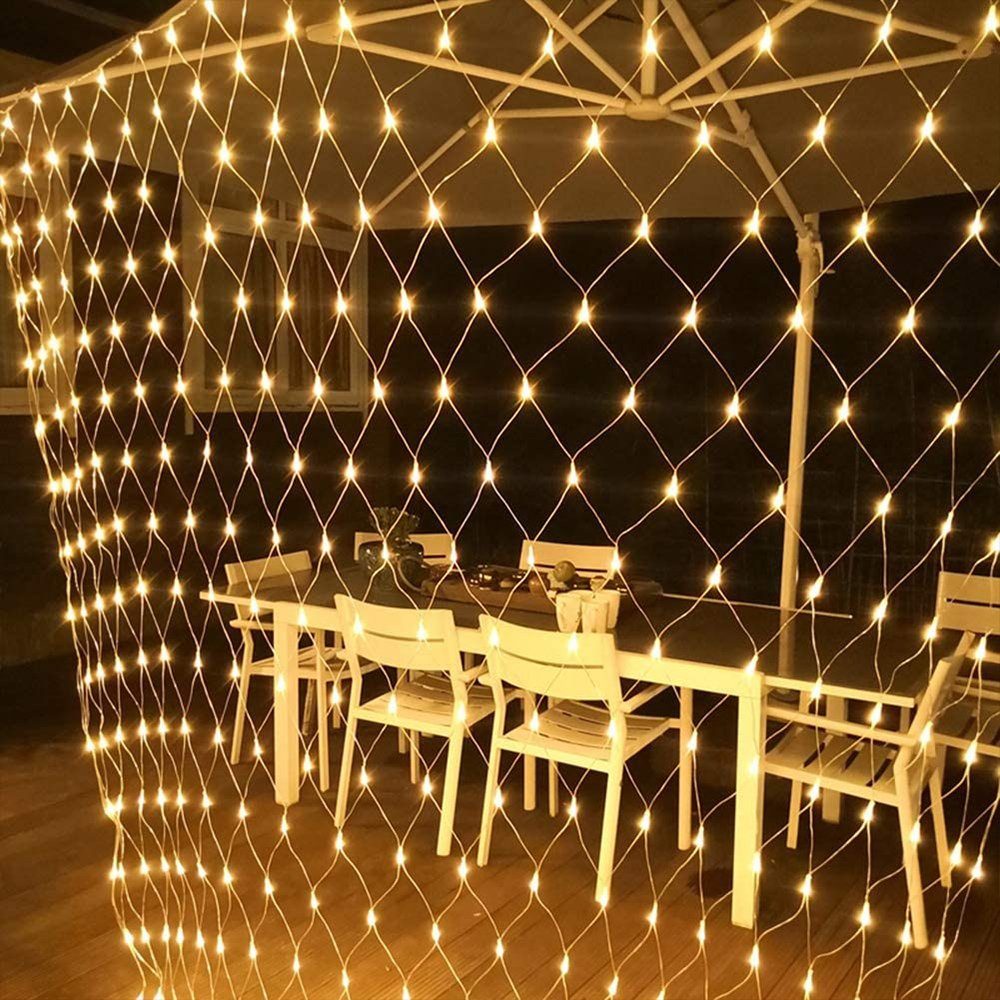 MUPOO LED-Lichterkette LED Lichternetz,Lichtervorhang,LED Lichterkette Netz günstig online kaufen