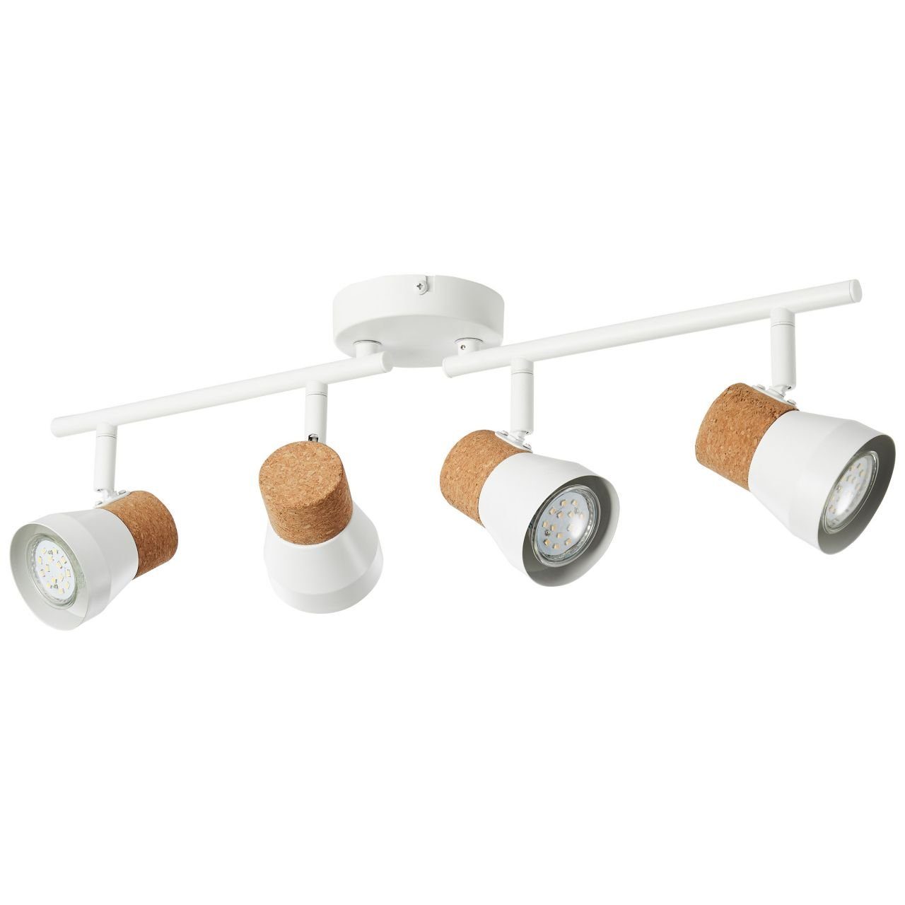 Brilliant GU10, 4x 10W, PAR51, 4flg Lampe weiß Moka Moka, matt/braun Spotrohr Deckenleuchte geeign