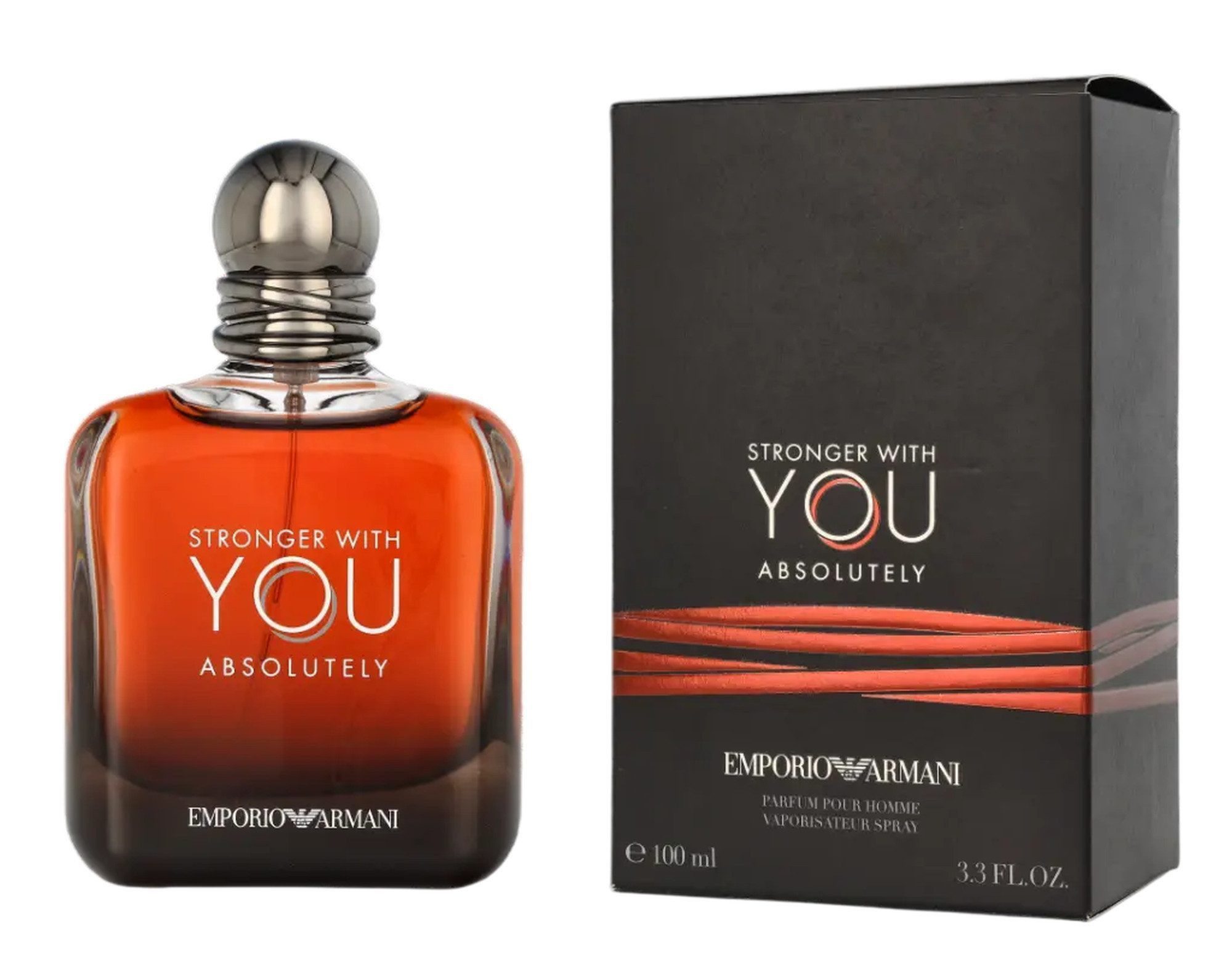 Emporio Armani Parfum Stronger With You Absolutely Parfum Herren Spray, Süß-würziger Duft mit Lavendel, Vanille, Rum und Zedernholz