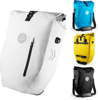 MNT10 Fahrradtasche Fahrradtasche für Gepäckträger 28L I Wasserdicht Und Reflektierend, Gepäckträgertasche für Fahrrad & Umhängetasche I für Touren