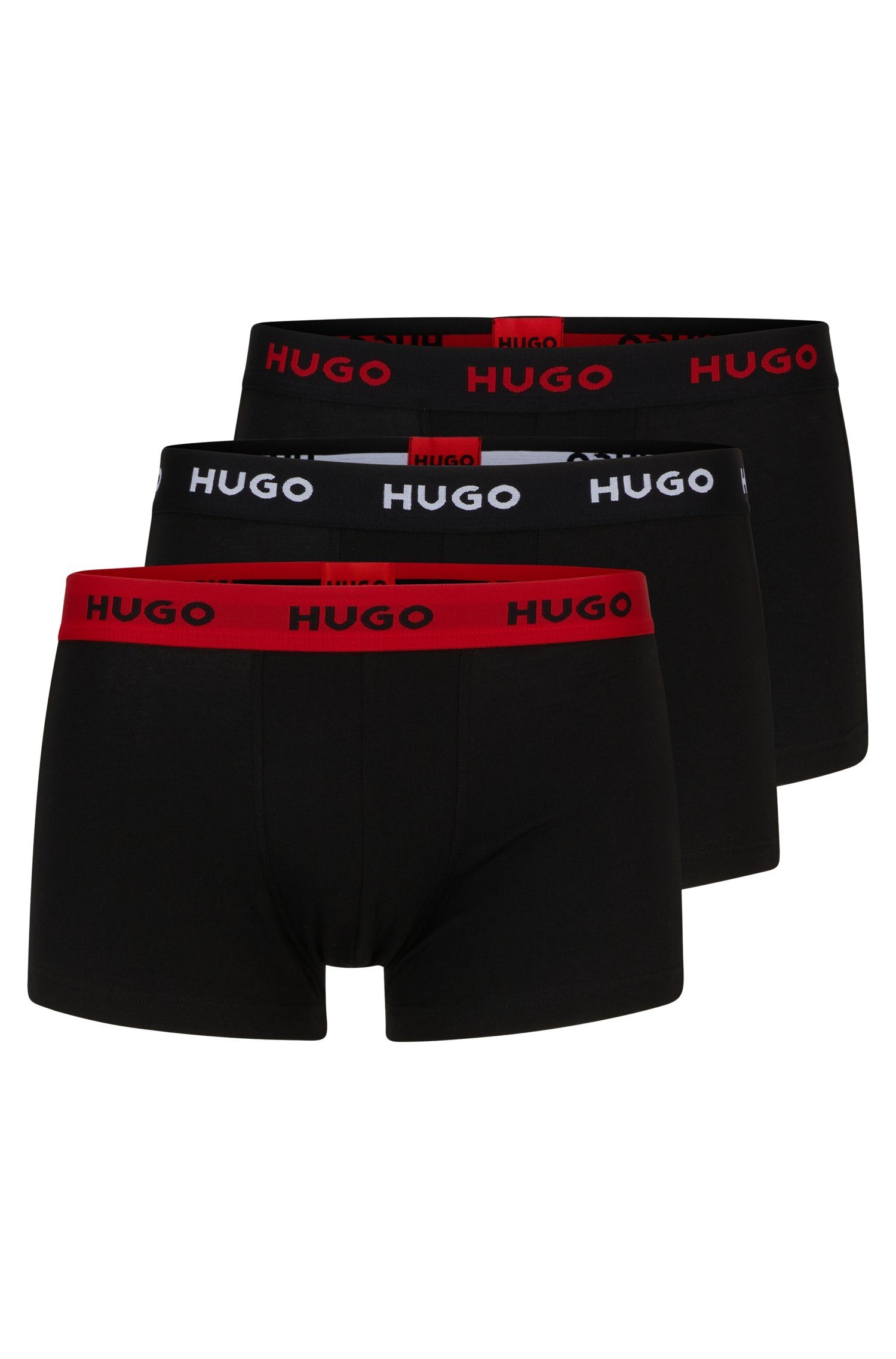 HUGO Trunk TRUNK TRIPLET PACK (Packung, 3-St., 3er Pack) mit elastischem Logobund Charcoal