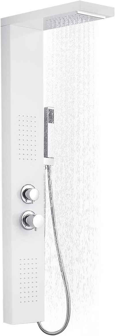 AUFUN Duschsystem Duschpaneel Edelstahl Duschsystem, mit Duschsäule
