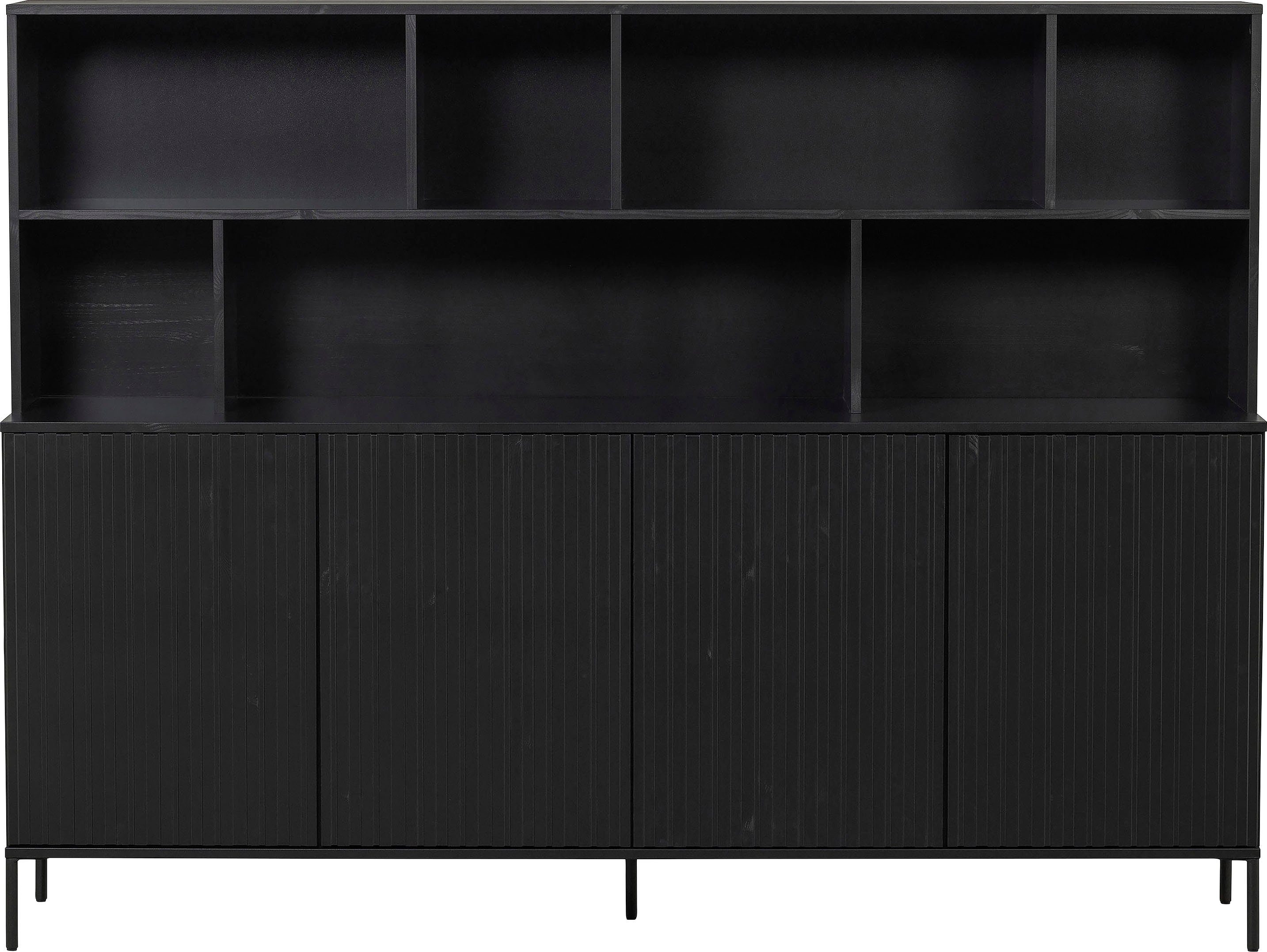 WOOOD Buffet Gravu viel Stauraum, Push-to-Open Funktion, H 150 cm x B 200 cm