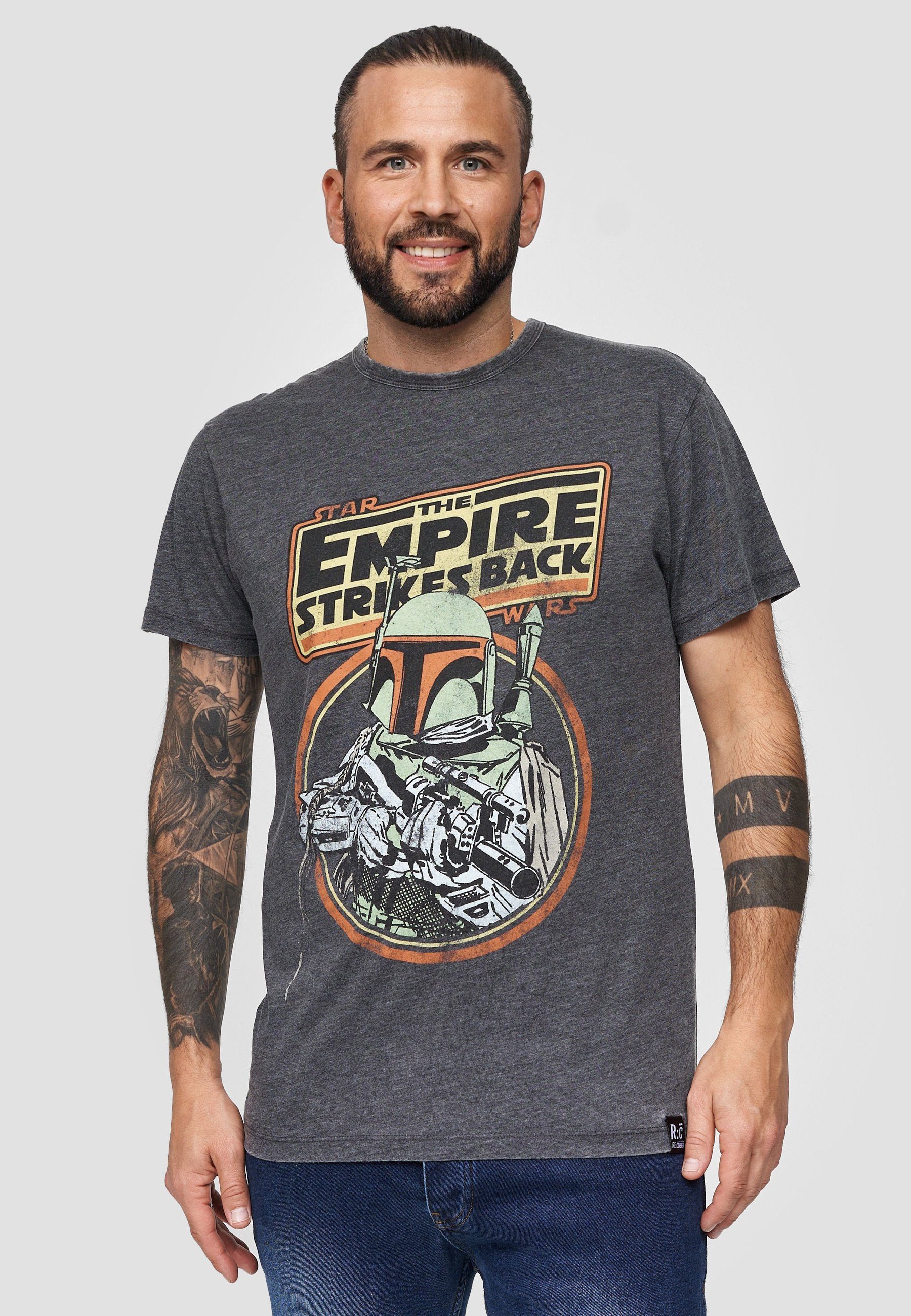 Recovered T-Shirt Star Wars The Empire Strikes Back Boba Fett GOTS zertifizierte Bio-Baumwolle