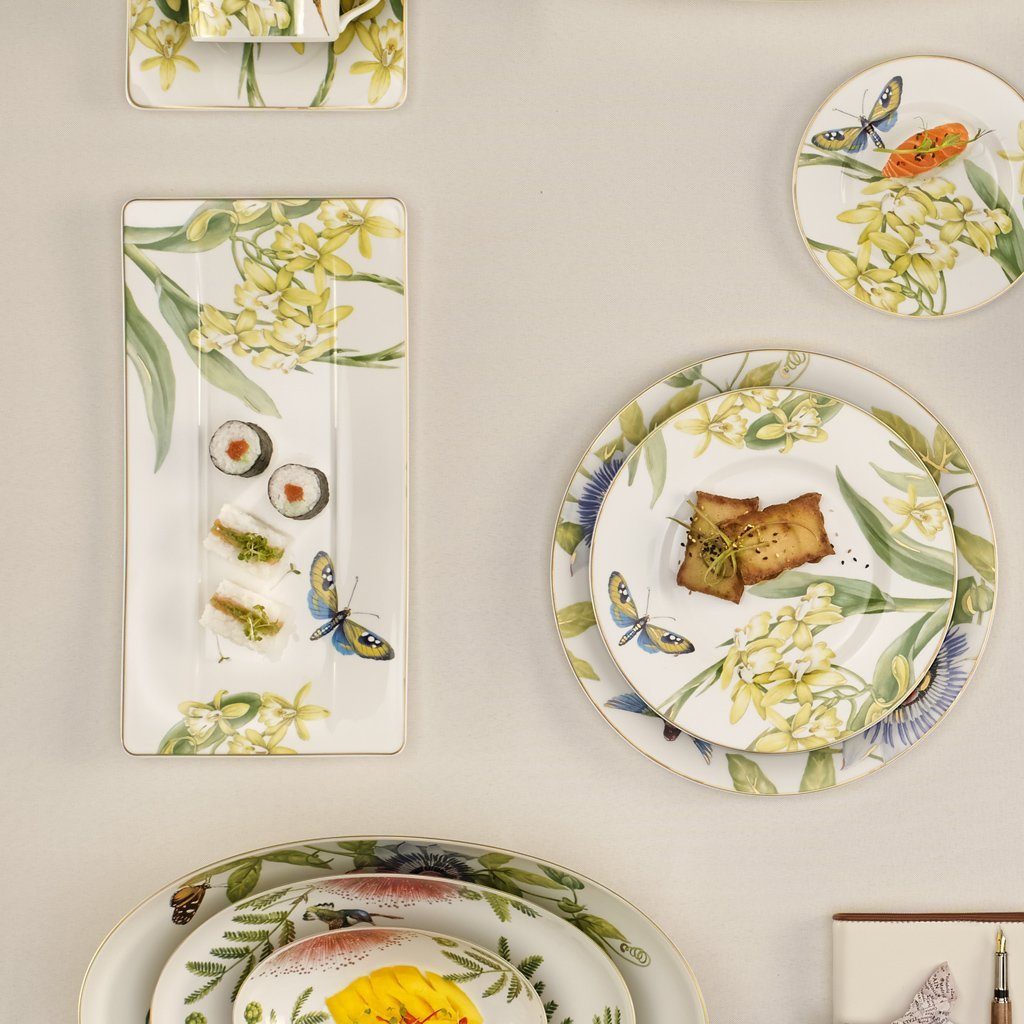 Villeroy & Boch Signature Servierplatte Amazonia Servierteller, 44 x 23 cm, Porzellan, (1-tlg), Premium Bone Porcelain, spülmaschinenfest, Made in Germany