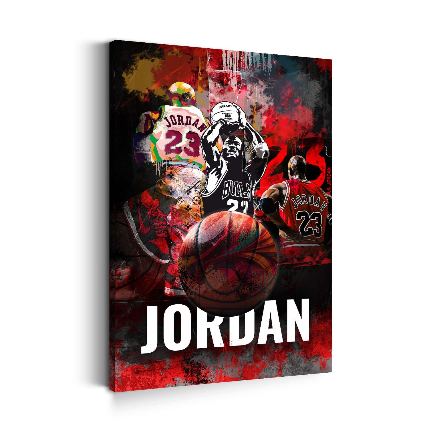 Artedinoi Leinwandbild Basketball Collage Sport Motivation Leinwandbild Wandbild XXL Deko, Basketball-Collage, Motivation