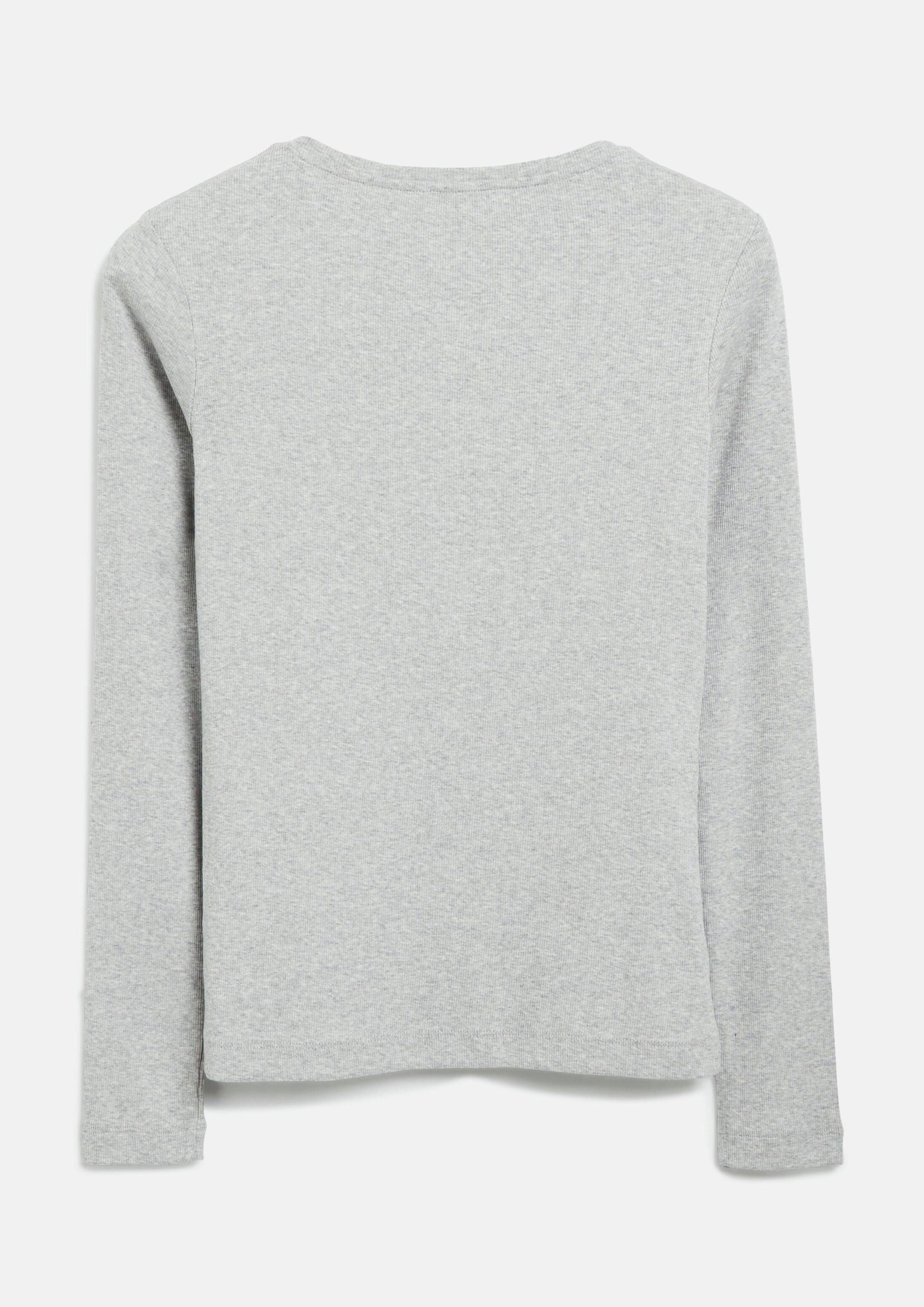 s.Oliver Langarmshirt T-Shirt Geripptes Henley-Shirt – Bild 3 von 5