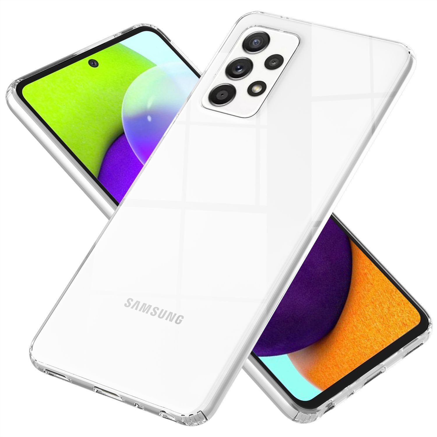 Nalia Smartphone-Hülle Samsung Galaxy A52 Samsung Galaxy A52 5G Samsung Galaxy A52s 5G, Klare Hybrid Hülle / Harte Rückseite / Kratzfest / Super Transparent