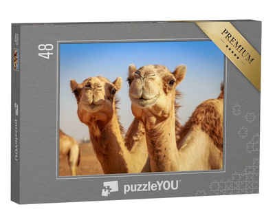 puzzleYOU Puzzle Freilebende Kamele in Arabien, 48 Puzzleteile, puzzleYOU-Kollektionen Kamel