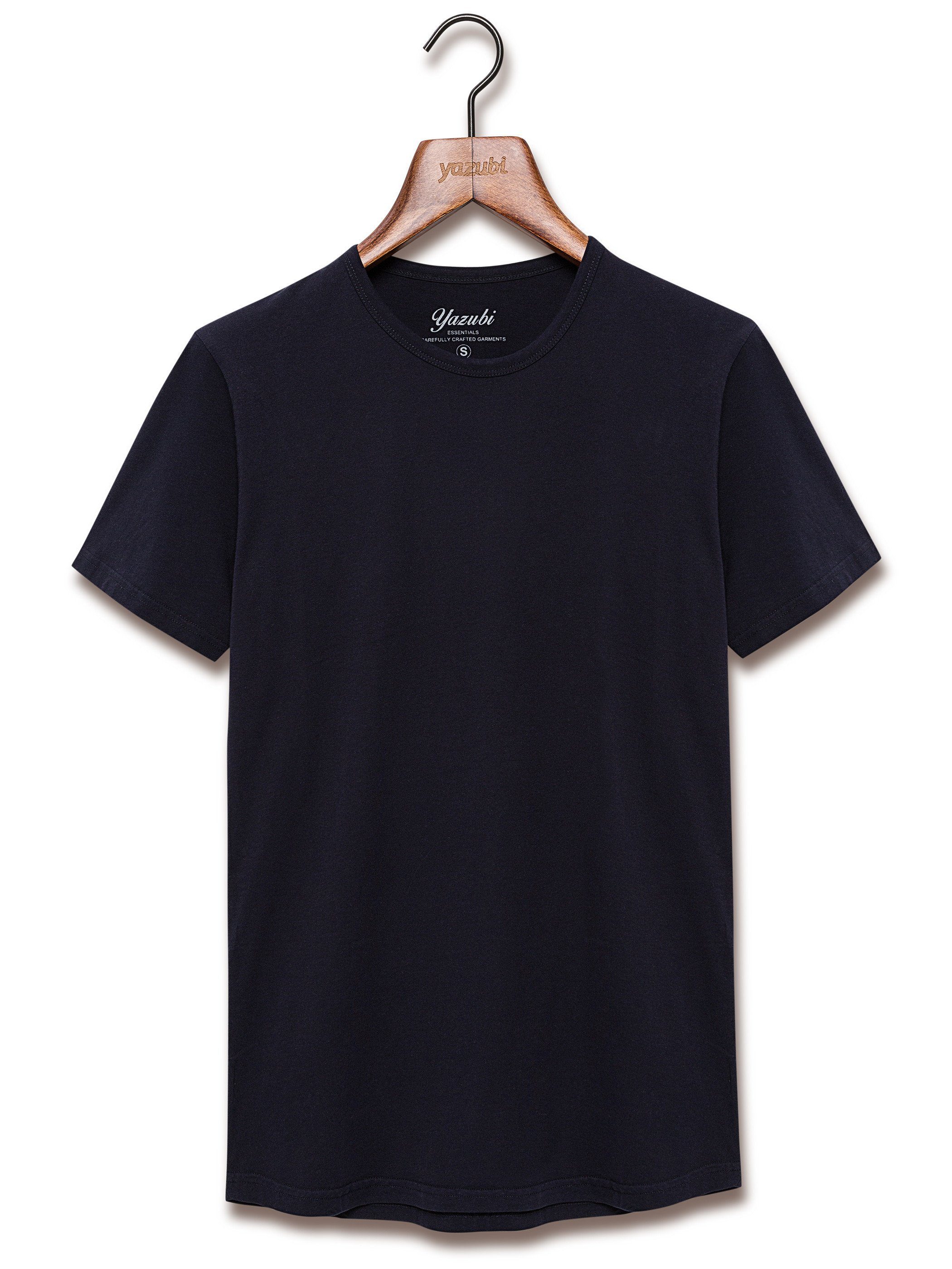 (night Max Tee 3-Pack Yazubi sky 3er-Pack) Rundhalsshirt Long (Set, T-Shirt 193924) Blau Shaped modernes