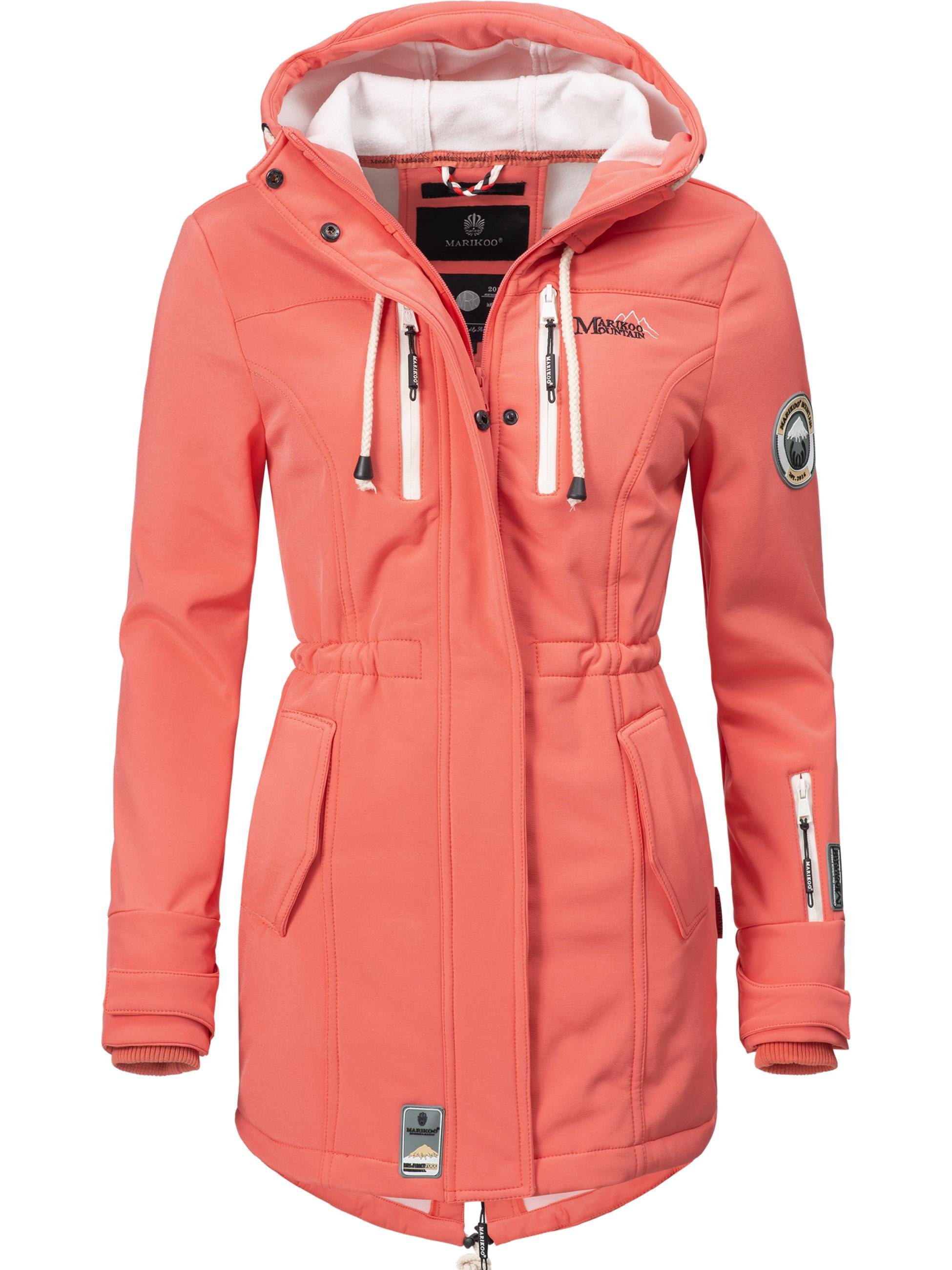 Marikoo Outdoorjacke Zimtzicke Softshell Parka mit Kapuze
