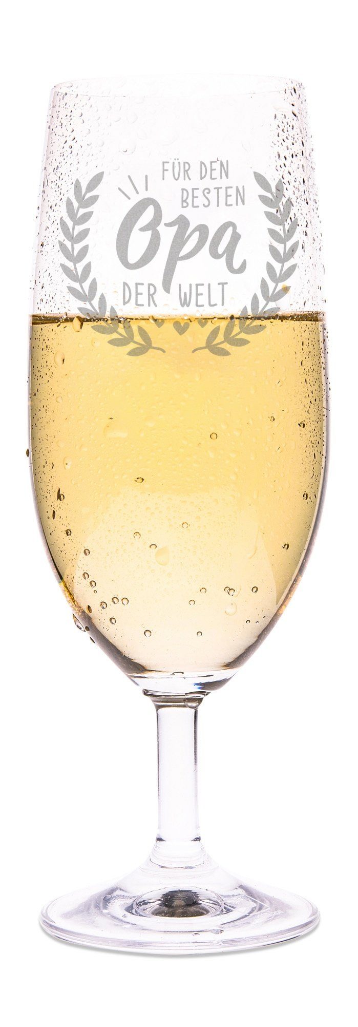 GRAVURZEILE Bierglas Leonardo Bierglas mit Gravur - Für den besten Opa der Welt, Glas, Geschenk für Großvater zum Geburtstag