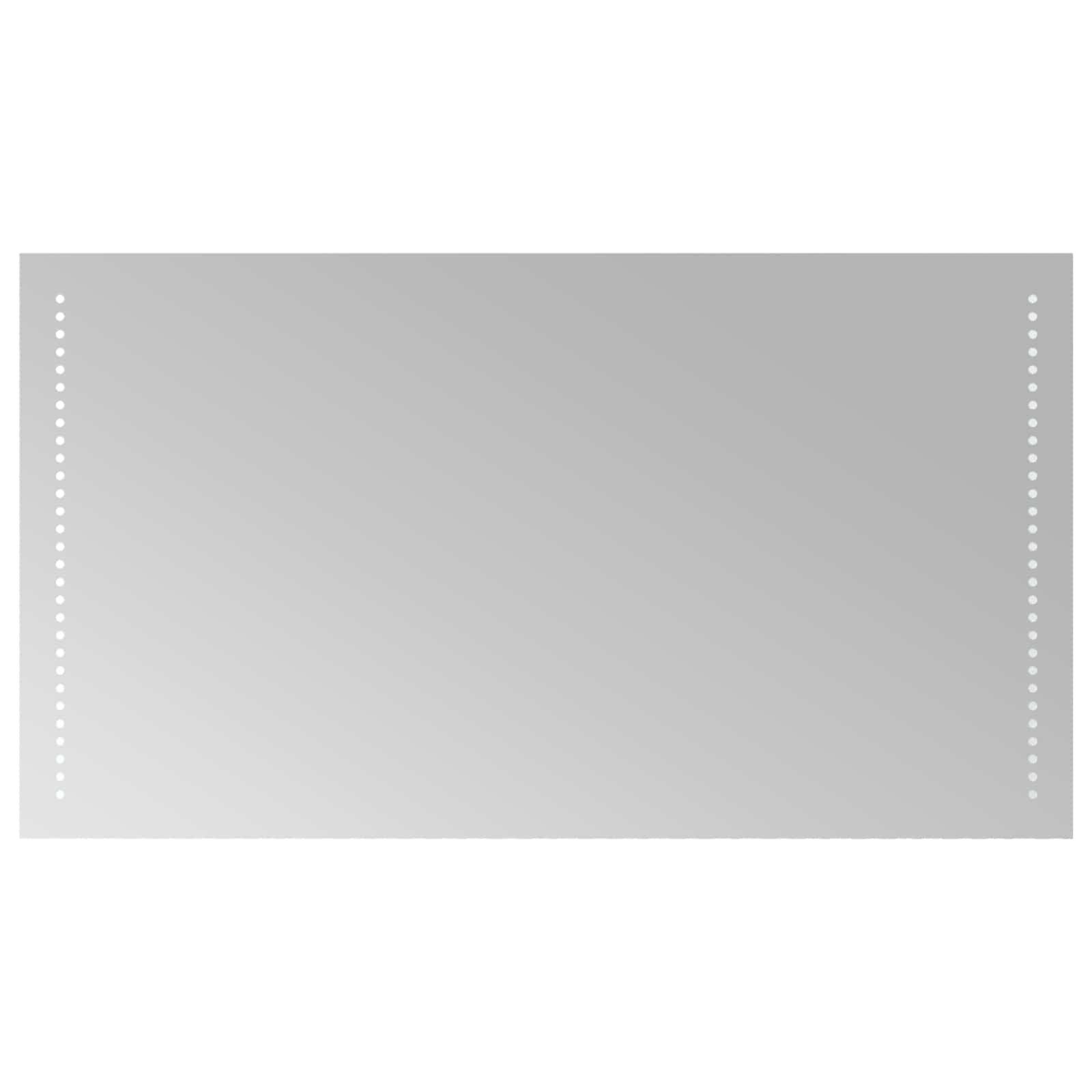 vidaXL Spiegel LED-Badezimmerspiegel Transparent 90 x 50 cm Gehärtetes Glas (1-St)