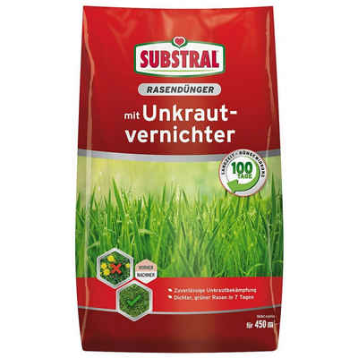 Substral Gartenbau-Substrat Substral Rasendünger mit Unkrautvernichter 9 kg für 450 qm
