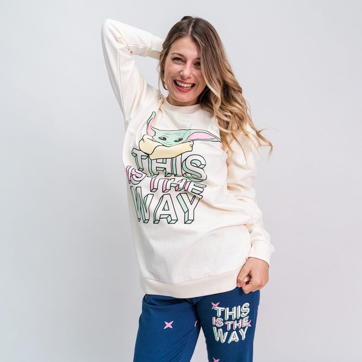 Cerda Pyjama Star Wars Mandalorian Schlafanzug langer Baumwolle