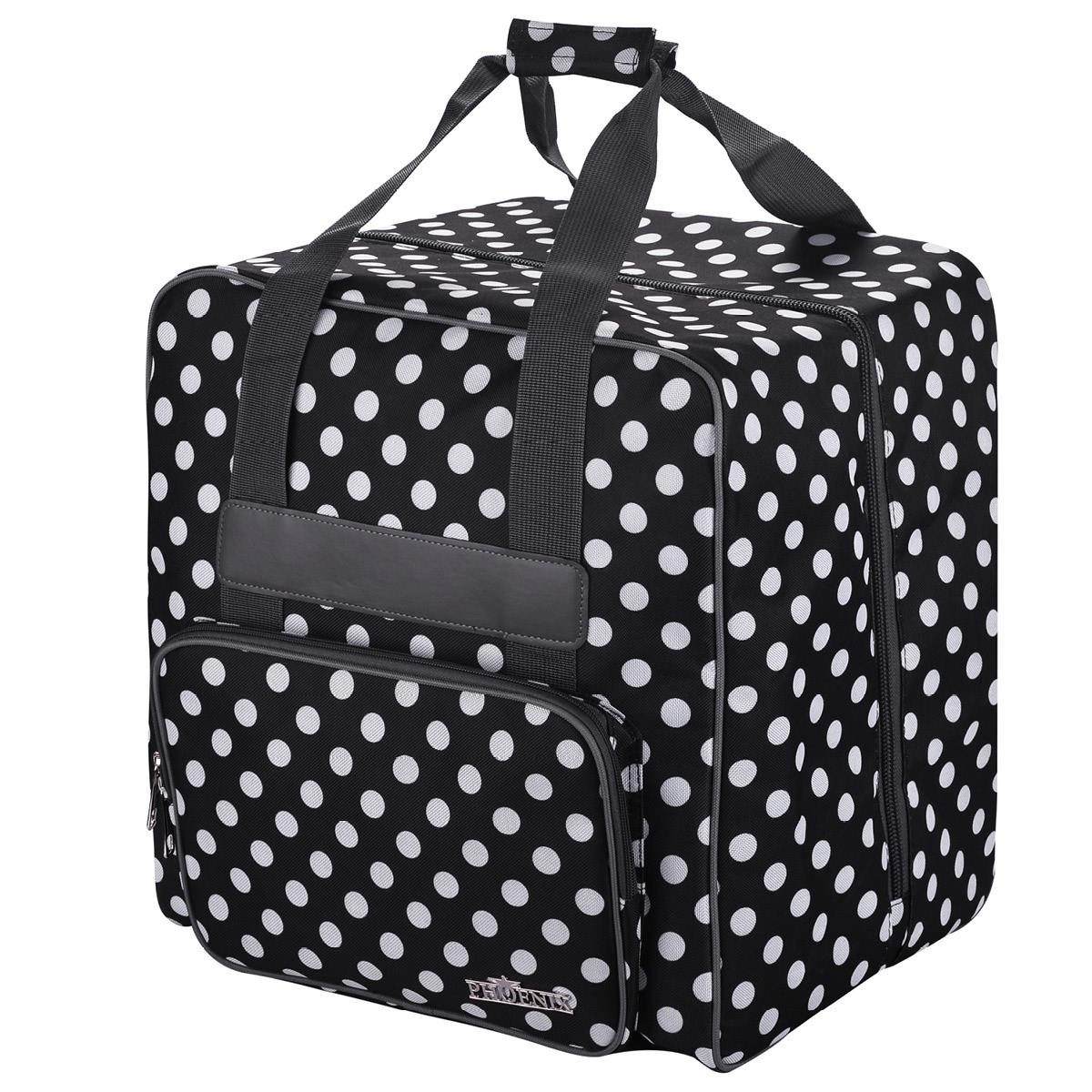 Phönix Nähmaschinentasche Phönix Overlocktasche Polka Dots schwarz