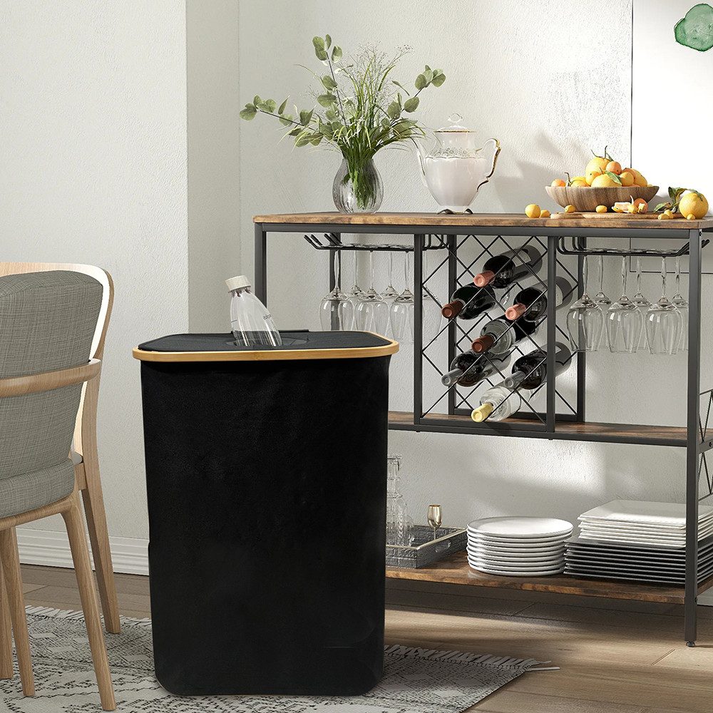 WAOHO Flaschensammler Flaschenkorb Organizer,Faltbar Pfandflaschen Sammelbehälter 100L – Bild 4 von 5