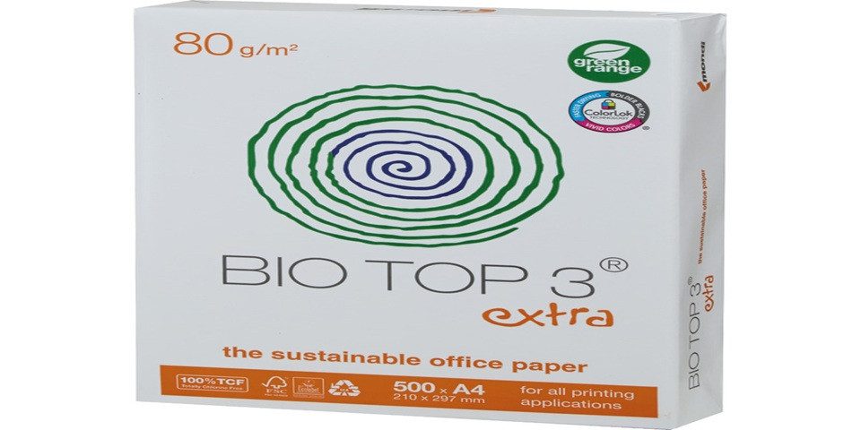 Mondi Business Paper Kopierpapier Kopierpapier BIO TOP 3, DIN A4, 80g/m², Pack: 500 Blatt