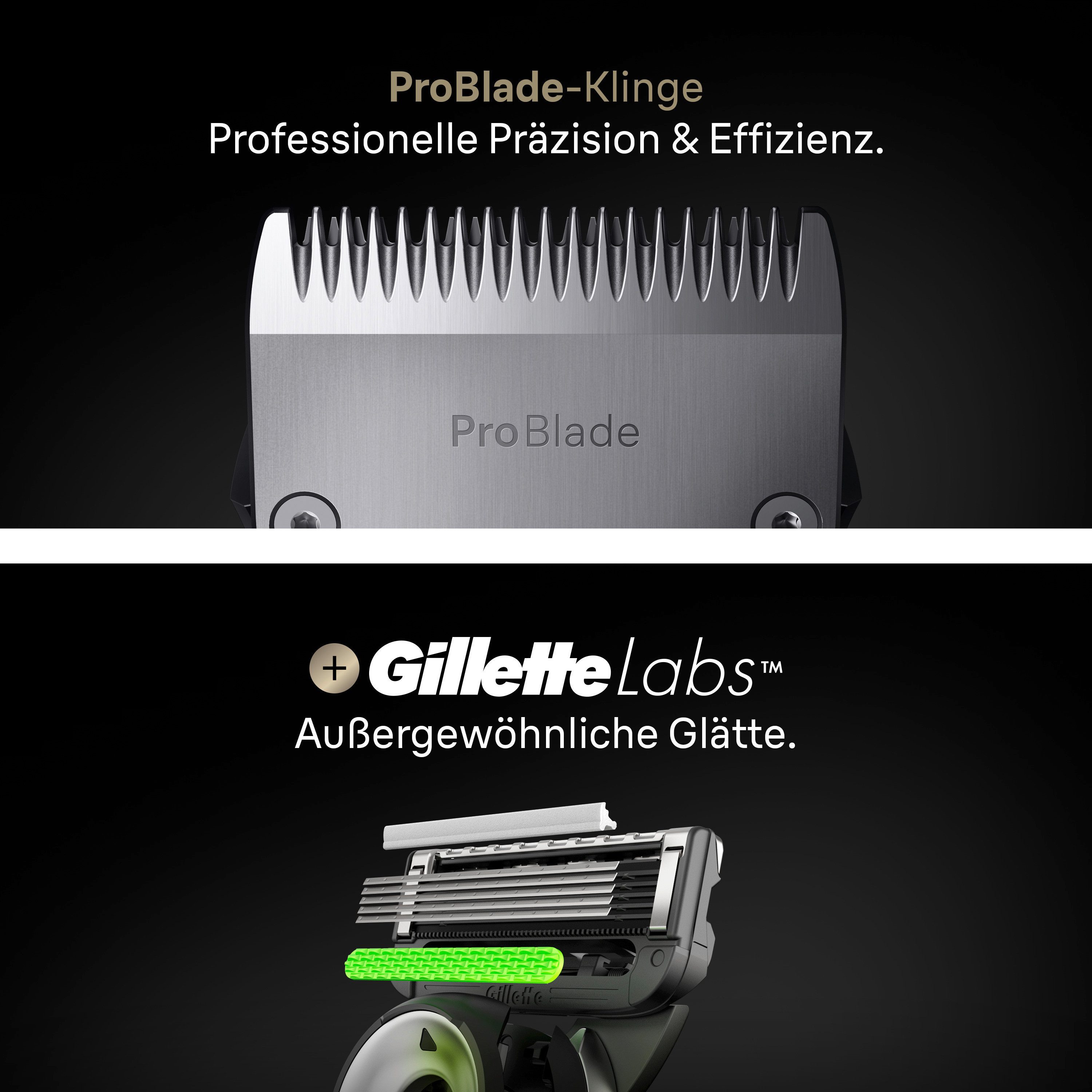 Braun Haarschneider Series 9 AIO9540, 20-in-1, BodyGentle Modus, 120 Min Akku, Gillette Labs Rasierer, Grau