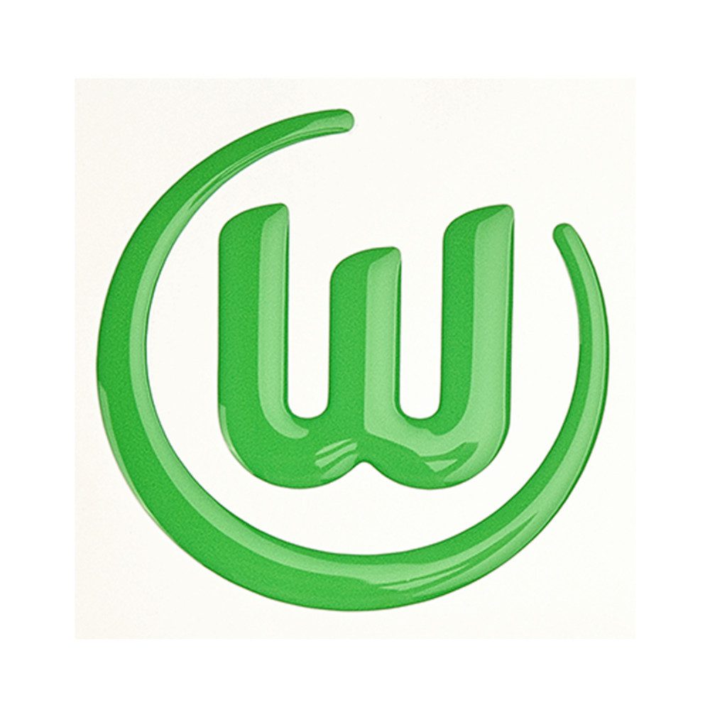VfL Wolfsburg Aufkleber VfL Wolfsburg Autoaufkleber grün 3D-Logo