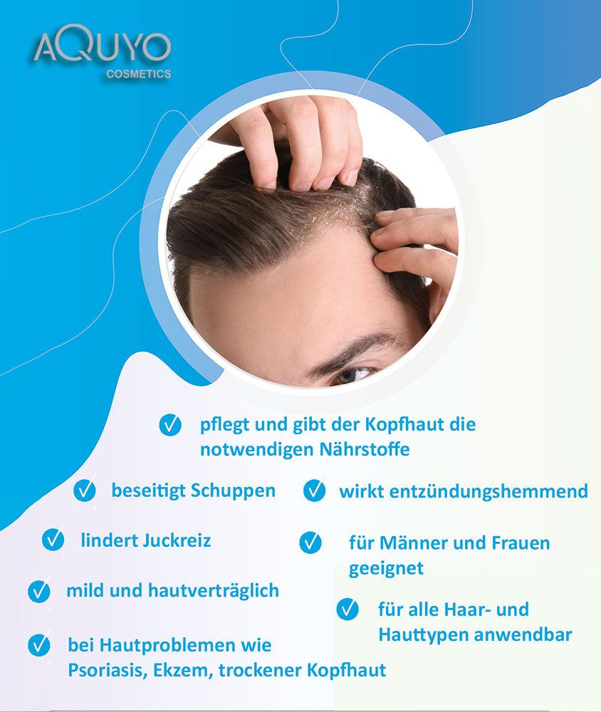 AQUYO Cosmetics Kopfhaut-Pflegeöl Anti-Schuppen-Gel für trockene und juckende Kopfhaut
