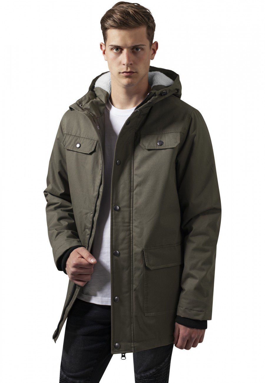 URBAN CLASSICS Outdoorjacke Heavy Cotton Parka mit Kapuze