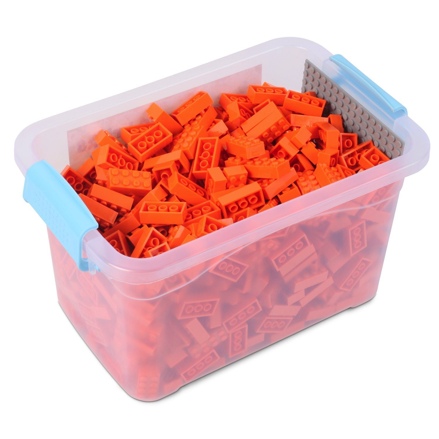 Box-Set Farben - Box, + Konstruktionsspielsteine Kompatibel + Platte orange mit verschiedene Steinen Katara (3er 520 Bausteine Herstellern allen Anderen zu Set),