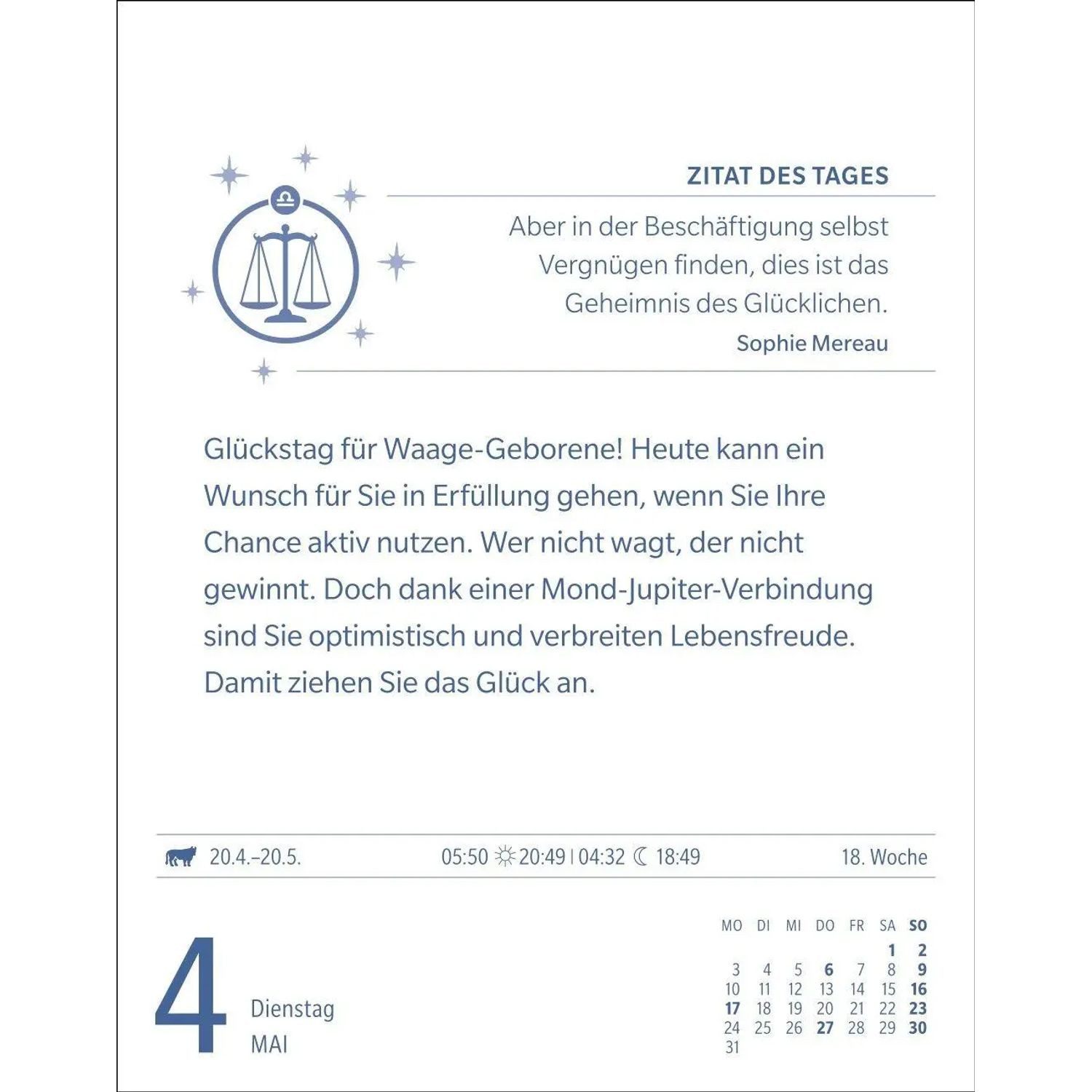 Harenberg Kalender Verlag Abreißkalender Waage Sternzeichenkalender 2027 - Tagesabreißkalender - Ihr...