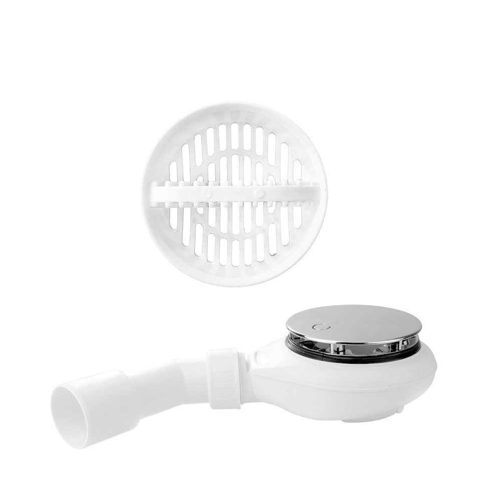 Trapflex® Duschablauf Ablaufgarnitur Viega Tempoplex 6963 + Haarsieb, Einbautiefe: 60 mm