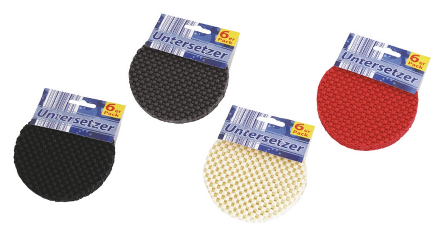 Global Partner Glasuntersetzer Glas-Untersetzer, 6er Pack, 0-tlg.