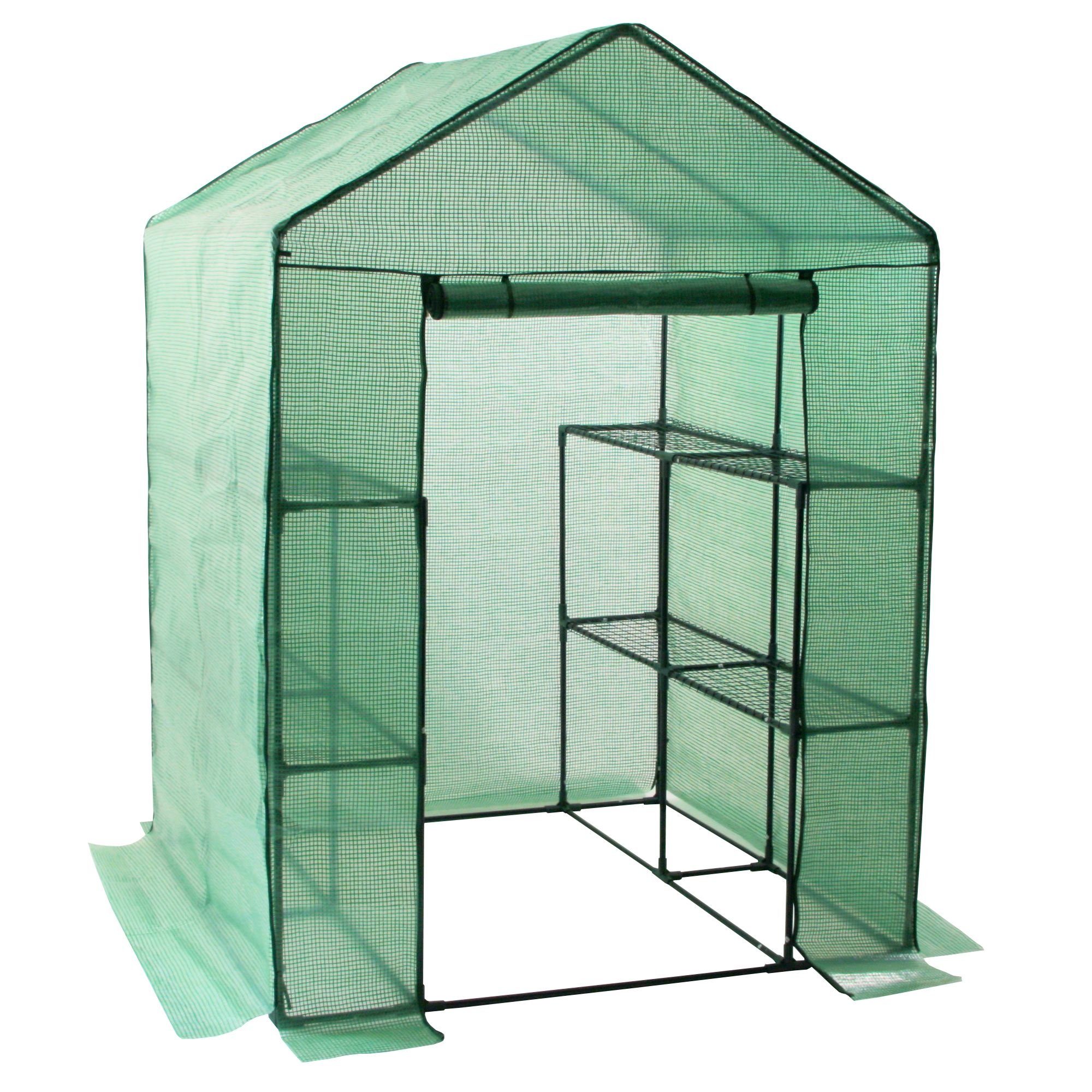 Zelsius Foliengewächshaus Folien Gewächshaus mit 8 Ablagen, 195x143x143 cm, Tomatenhaus, BxTxH: 143 x 143 x 195 cm grün | Rabatt: 29%