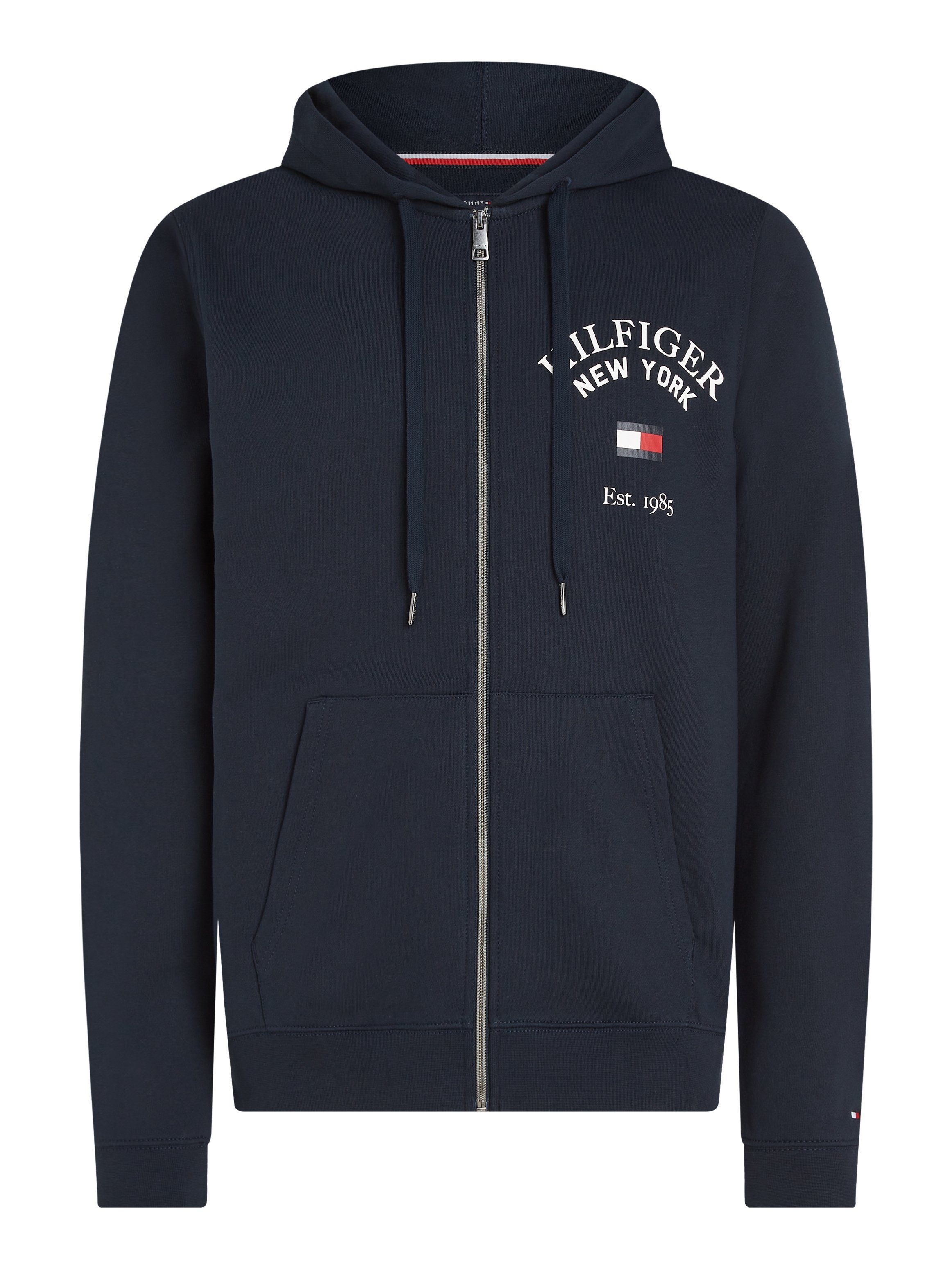 Hilfiger ARCHED VARSITY ZIP Desert Kapuzensweatjacke THRU WCC Tommy Sky